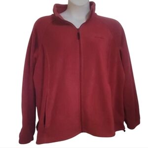 Columbia benton springs brick red full zip fleece coat jacket plus size 2x
